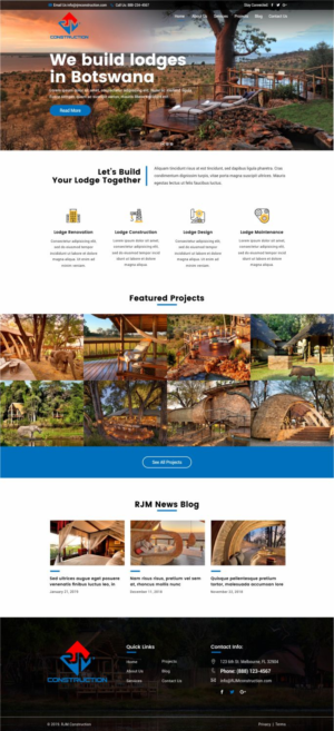 Web Design par CreativeIyke pour RJM Construction | Design : #20815254
