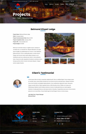 Diseño Web por CreativeIyke.com para RJM Construction | Diseño #20815255