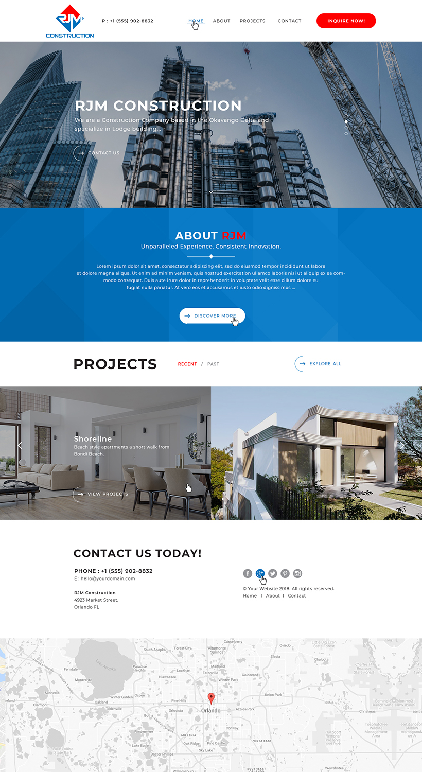 Diseño Web por Ved Web Services para RJM Construction | Diseño #20732481