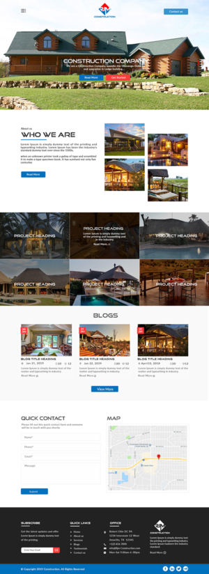 Web Design par bdesigner9 pour RJM Construction | Design : #20822175