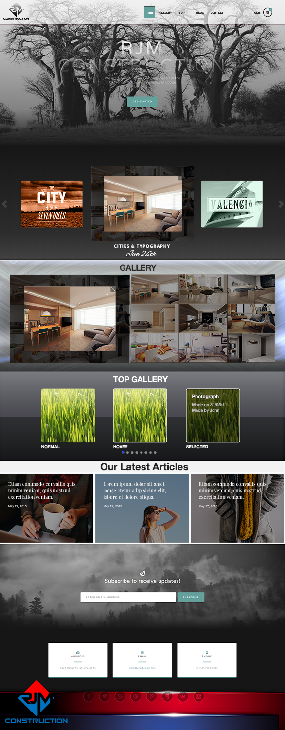 Web Design par Grebowiec Peter pour RJM Construction | Design #20792910
