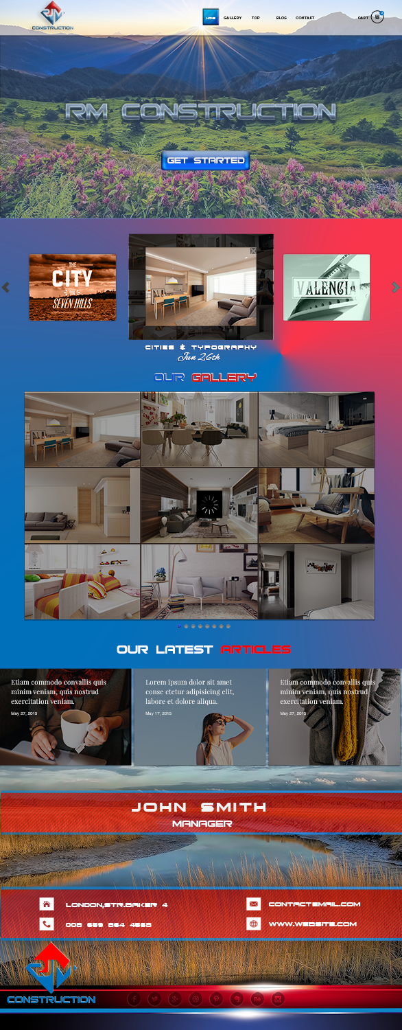 Web Design by Grebowiec Peter for RJM Construction | Design #20940708