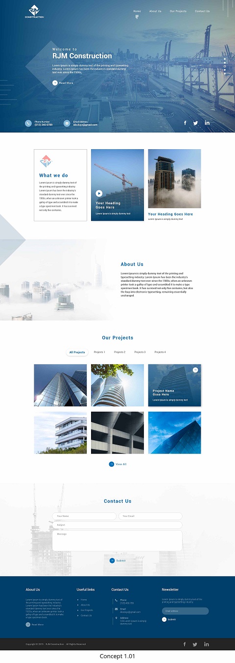 Web Design par 5SD solutions pour RJM Construction | Design #20736689