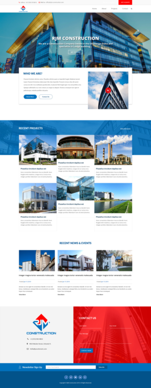 Web Design par AbhishekRoyBunty pour RJM Construction | Design : #20766737