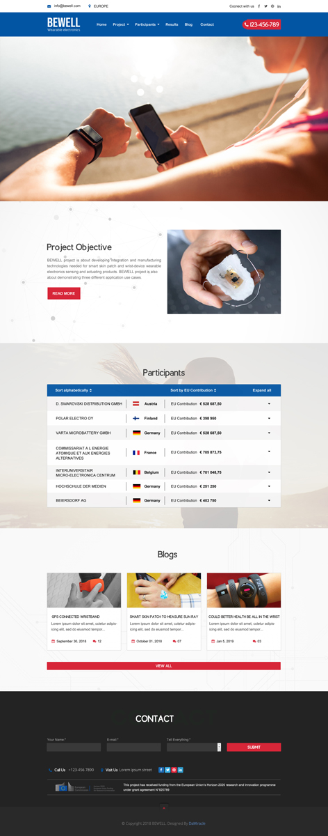 Diseño Wordpress por Da Miracle para VTT Finland | Diseño #20782615