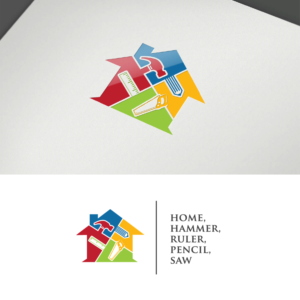 home , hammer, ruler, pencil , saw | Logo Design by jonosar
