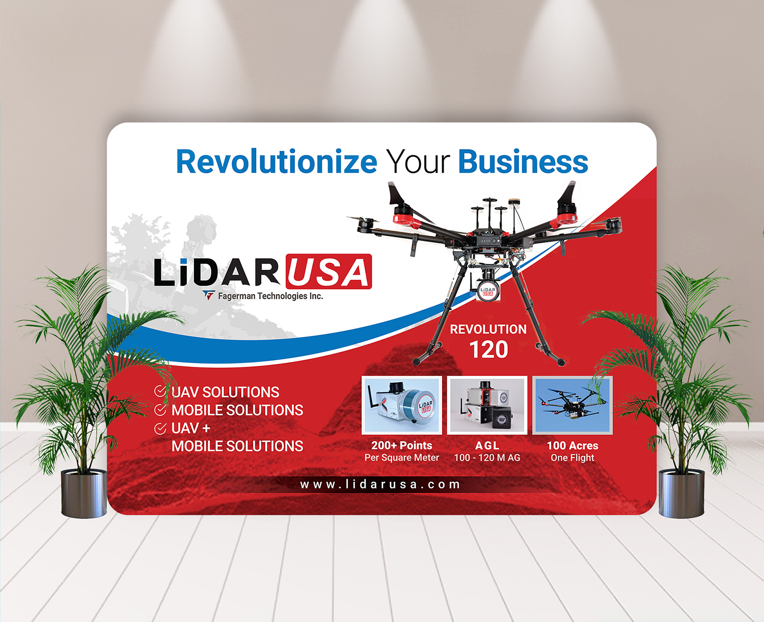 Design de Stand d'Exposition par mmmarif1982 pour Fagerman Technologies Inc. LiDAR USA | Design #20747380