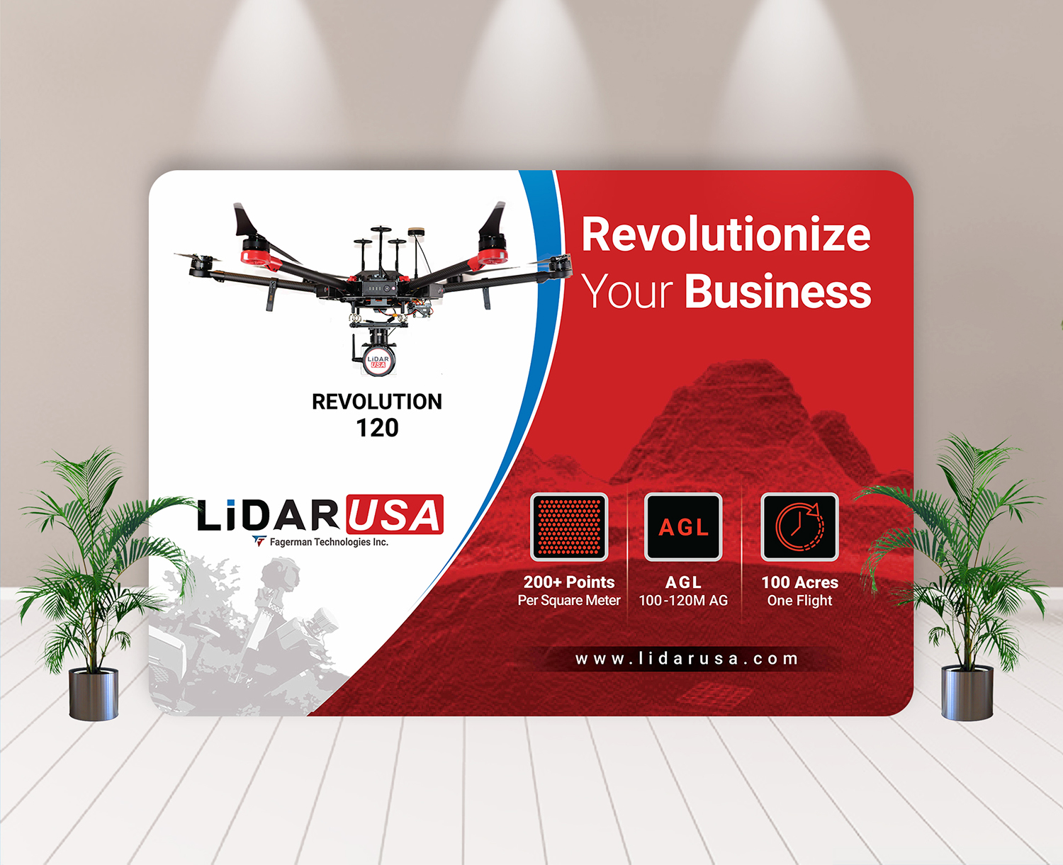 Trade Show Booth Design by mmmarif1982 for Fagerman Technologies Inc. LiDAR USA | Design #20762500
