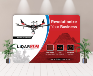 LiDARUSA Booth Design for 10ft x 10ft booth backdrop | Trade Show Booth Design by mmmarif1982