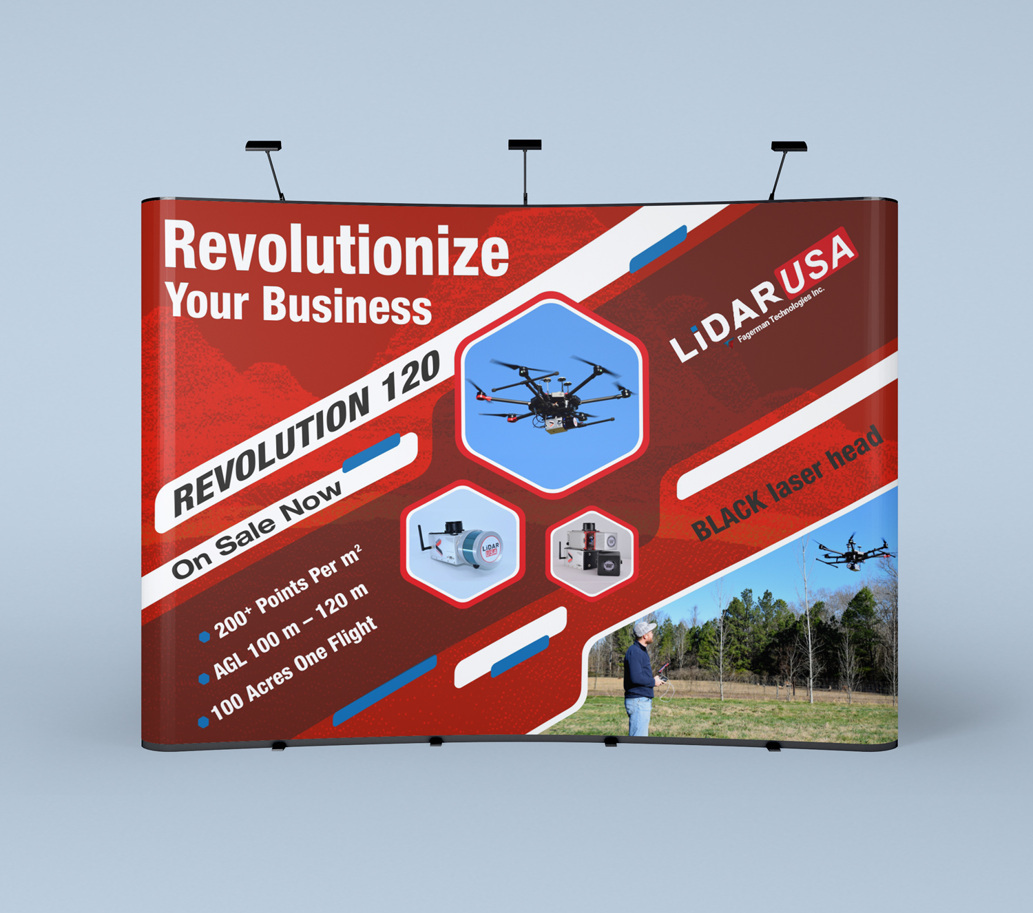 Trade Show Booth Design by Maestroto for Fagerman Technologies Inc. LiDAR USA | Design #20742826