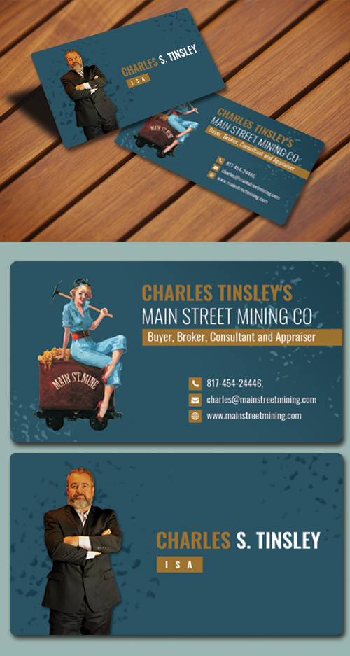Design de Carte de Visite par BLUE WINGS pour Charles S Tinsley  | Design #20760135