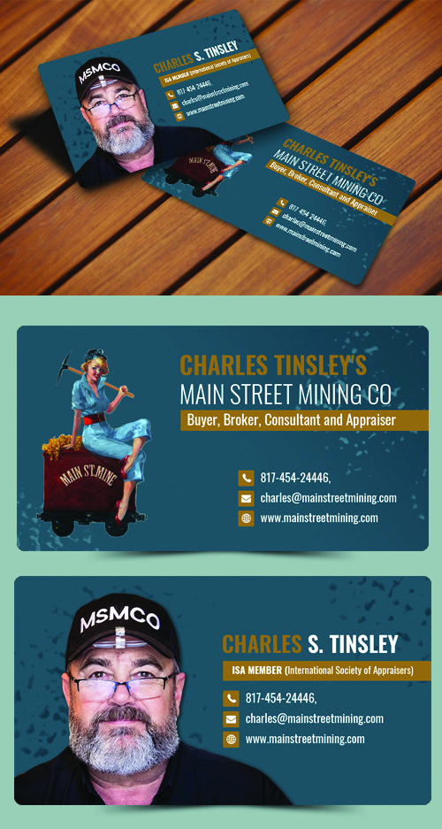 Business Card Design by BLUE WINGS for Charles S Tinsley  | Design #20772304