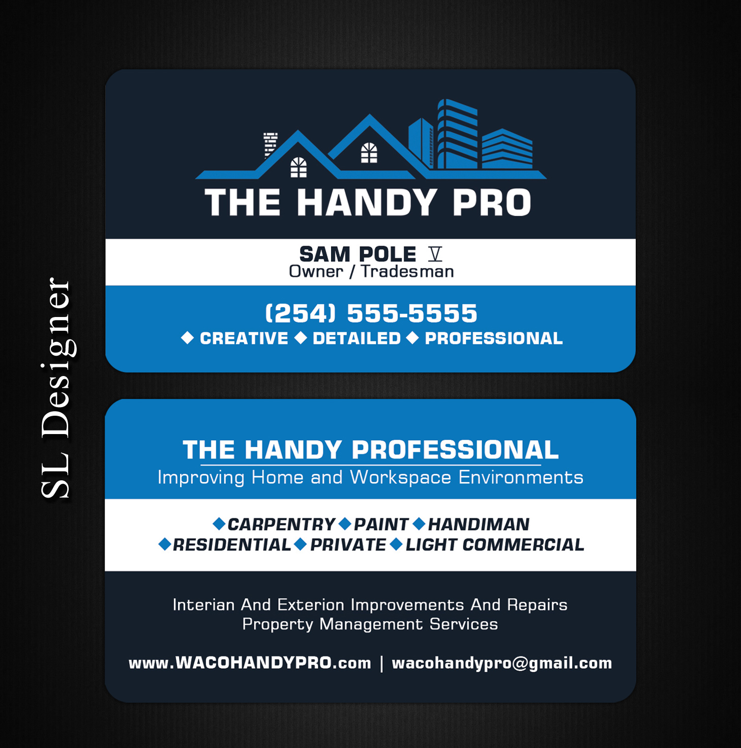 Business Card Design by SL Designer for The Handy Pro | Design #20743380