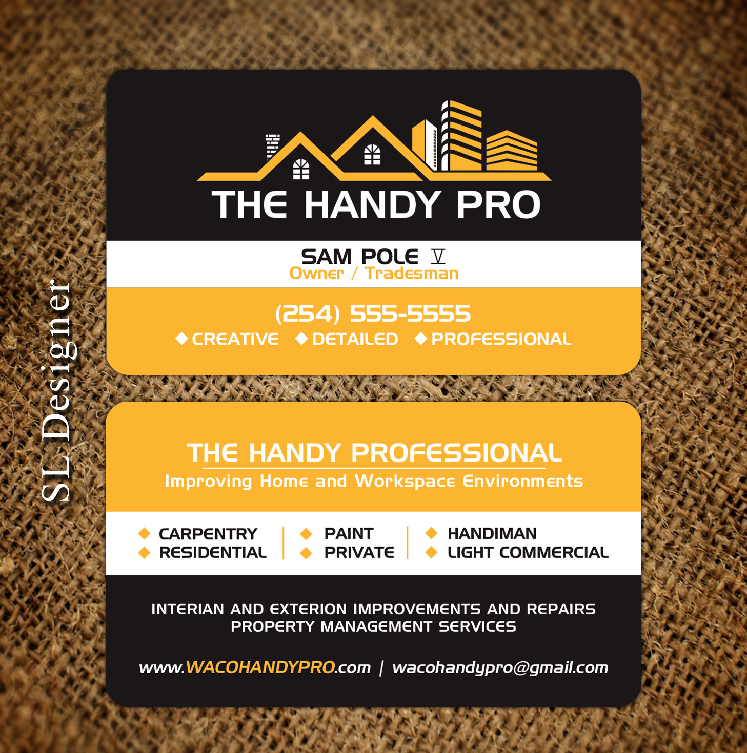 Business Card Design by SL Designer for The Handy Pro | Design #20743384
