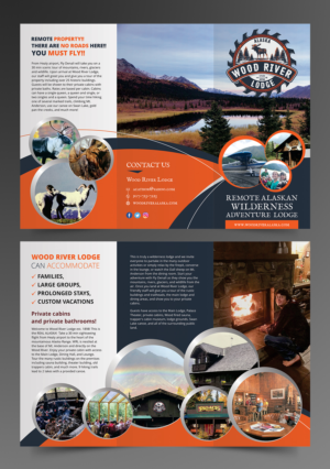 Wood River Lodge Brochure Design - TRI FOLD - See text examples added | Flyer-Design von ecorokerz