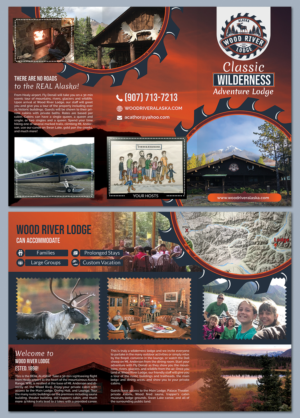 Wood River Lodge Brochure Design - TRI FOLD - See text examples added | Flyer-Design von BLUE WINGS