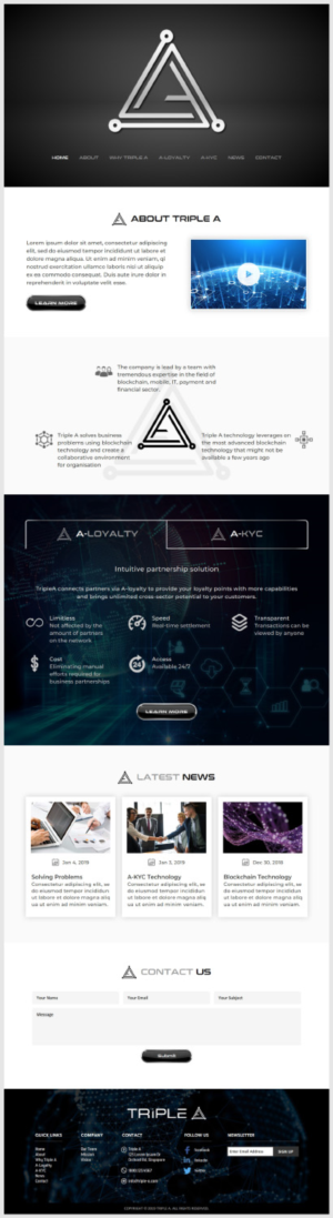 Corporate web site design for a blockchain oriented company | Diseño Web por -Marc-