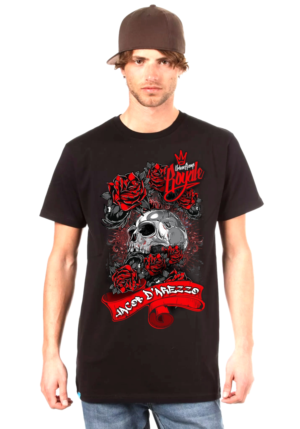 Signature T Shirt Design - Scooter/Sports Roses and Skulls