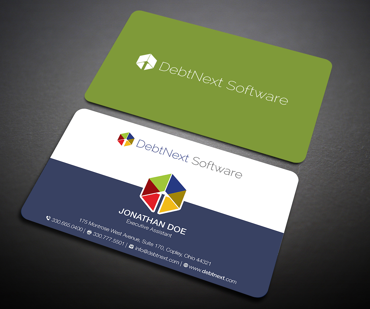 Visitenkarten-Design von Designers Hub für DebtNext Software | Design #20742964