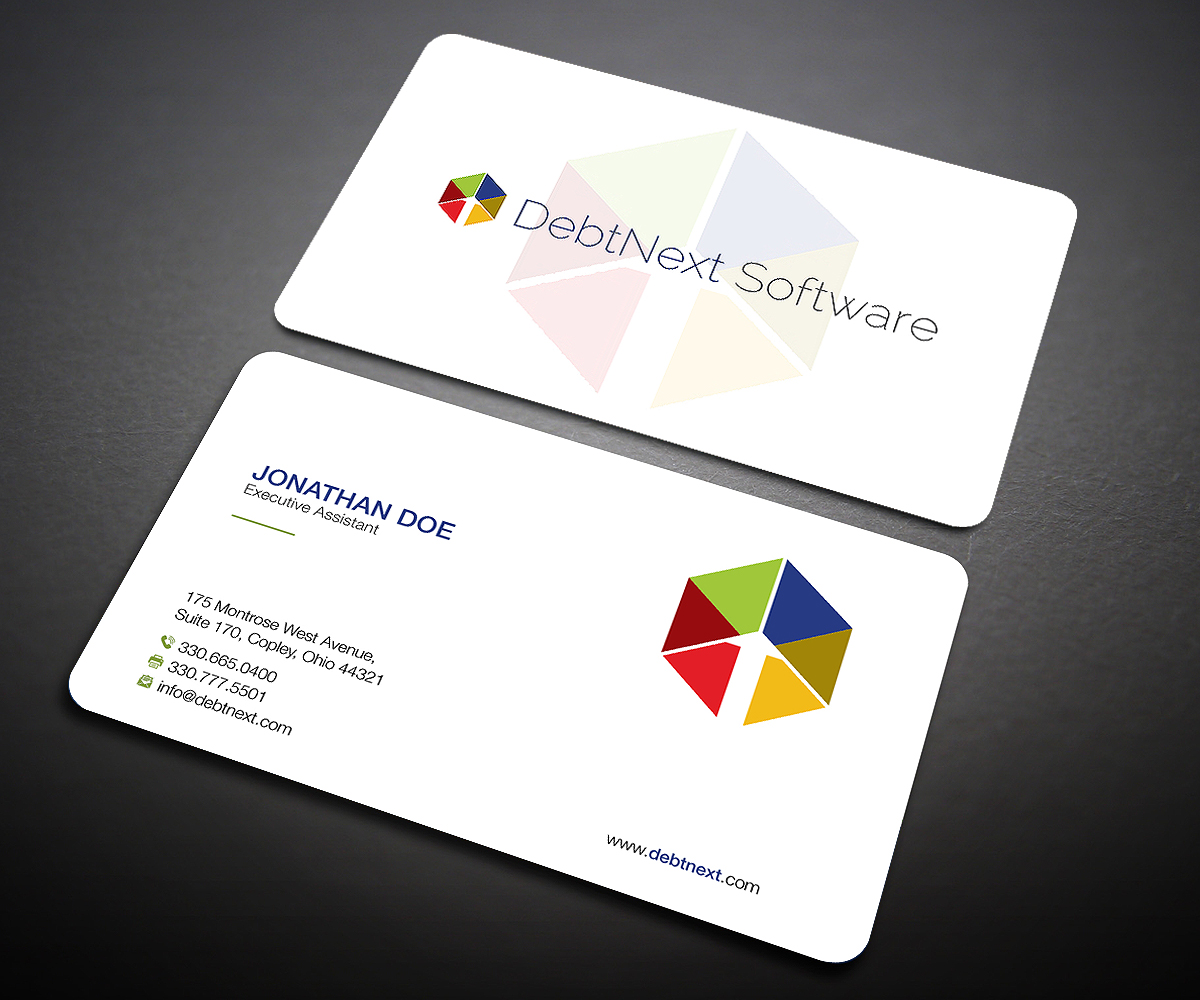 Design de Carte de Visite par Designers Hub pour DebtNext Software | Design #20742999