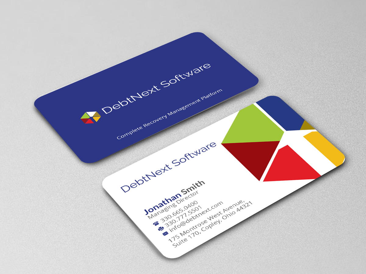 Business Card Design by Creations Box 2015 for DebtNext Software | Design #20742685