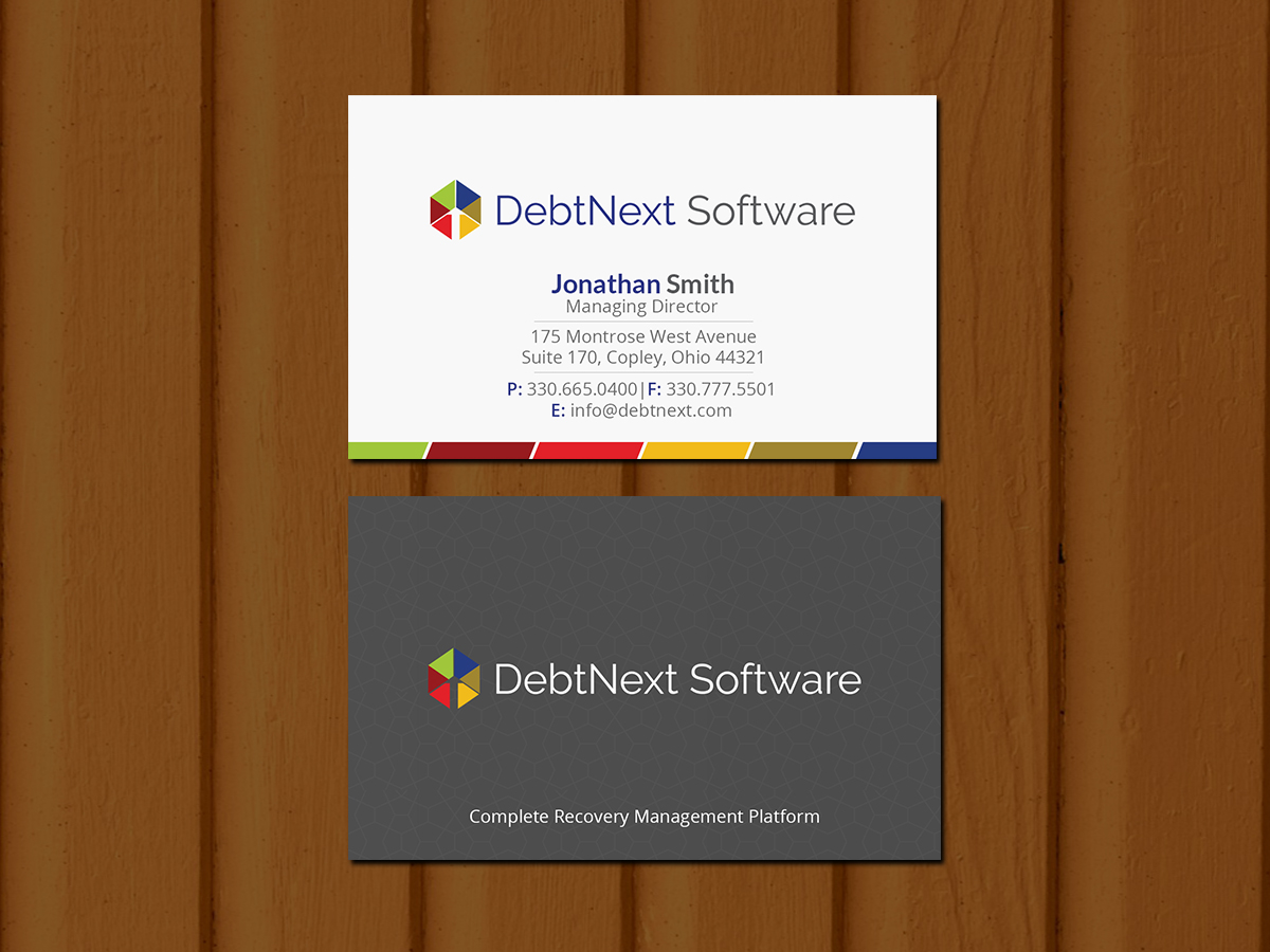 Business Card Design by Creations Box 2015 for DebtNext Software | Design #20742686