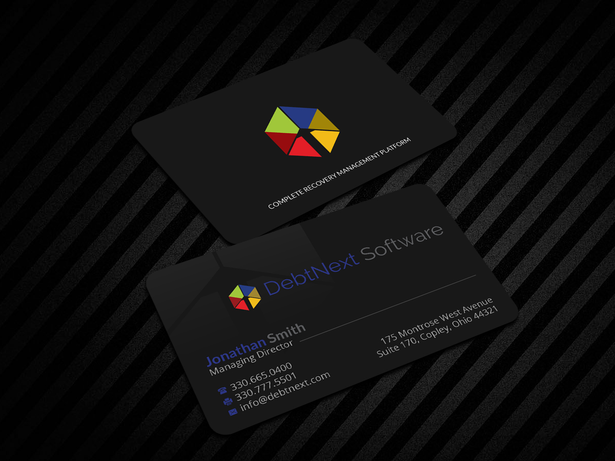 Business Card Design by Creations Box 2015 for DebtNext Software | Design #20742687
