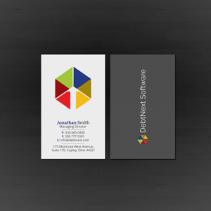 Business Card Design by Creations Box 2015 for DebtNext Software | Design: #20752641