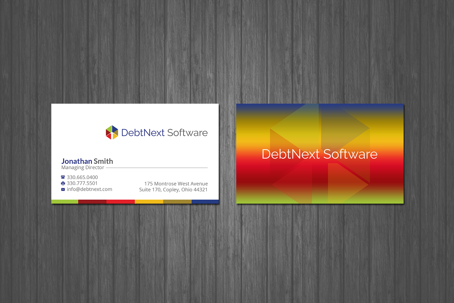Business Card Design by Creations Box 2015 for DebtNext Software | Design #20752647