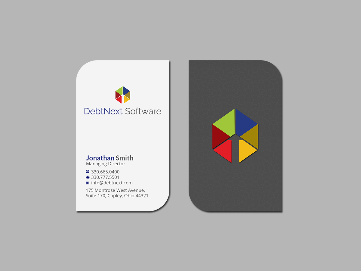 Business Card Design by Creations Box 2015 for DebtNext Software | Design #20752652