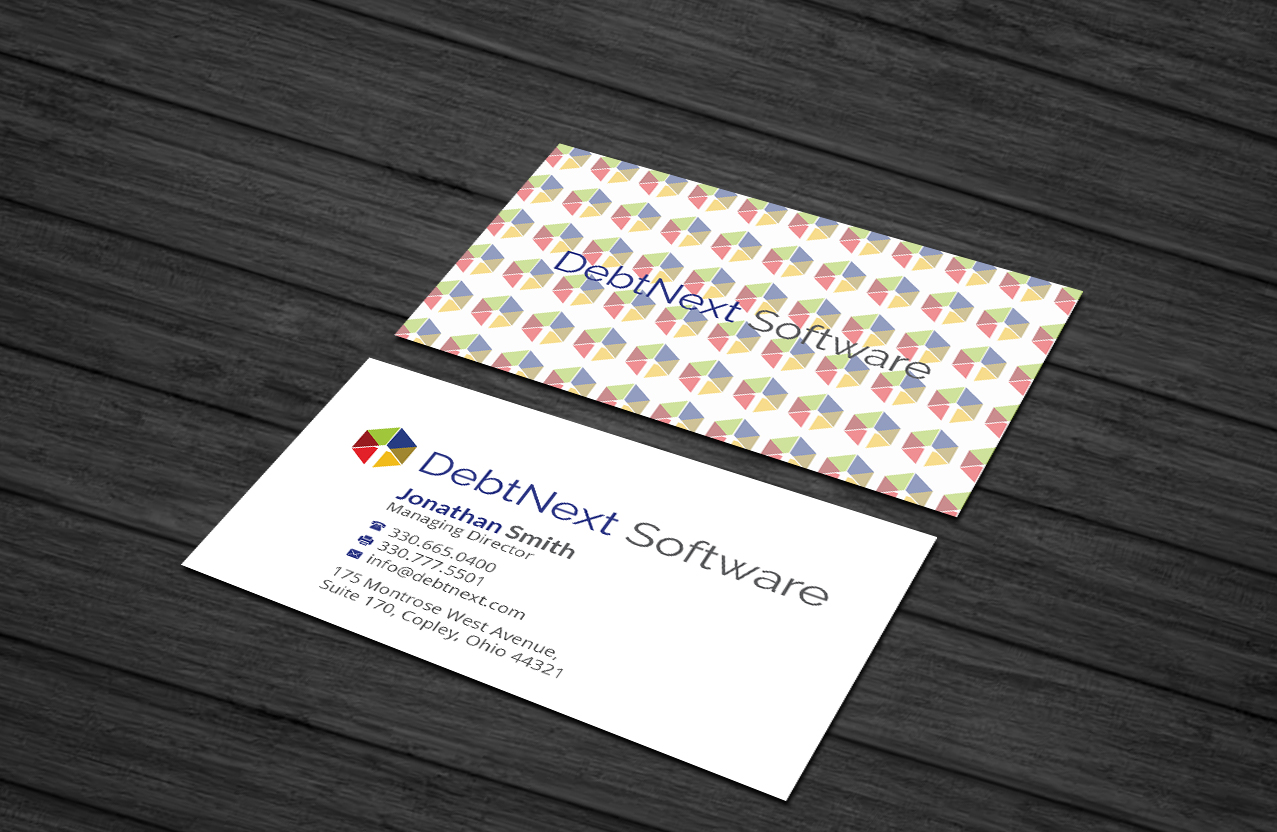 Business Card Design by Creations Box 2015 for DebtNext Software | Design #20752654