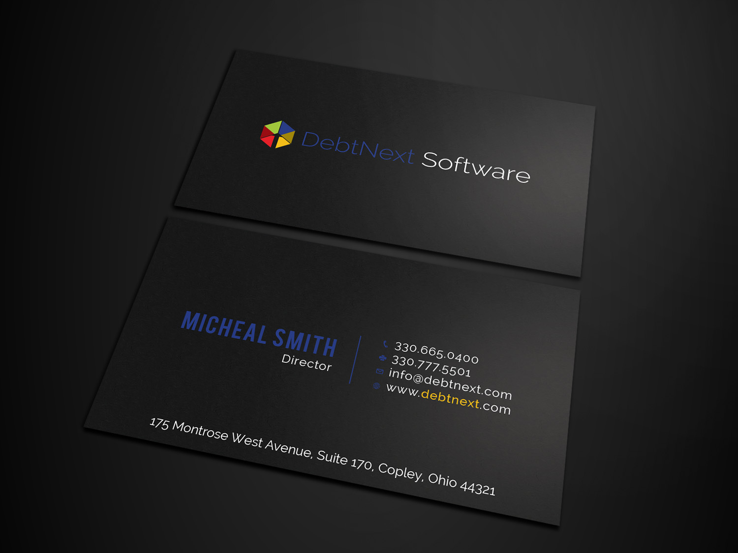 Business Card Design by Tripti Ranjan Gain for DebtNext Software | Design #20741142