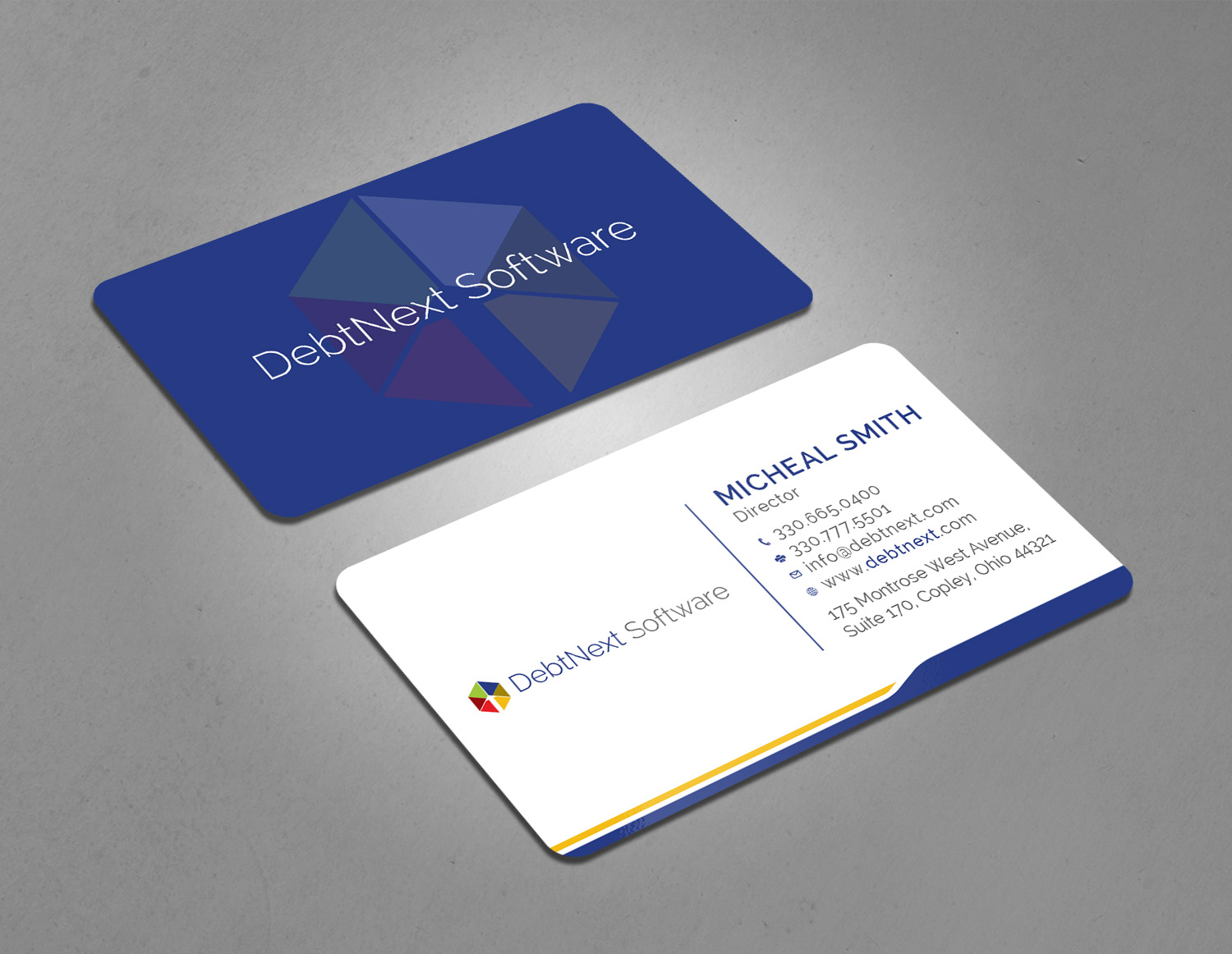Design de Carte de Visite par Tripti Ranjan Gain pour DebtNext Software | Design #20741154