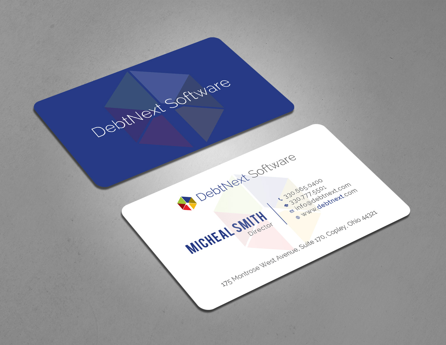 Business Card Design by Tripti Ranjan Gain for DebtNext Software | Design #20741160