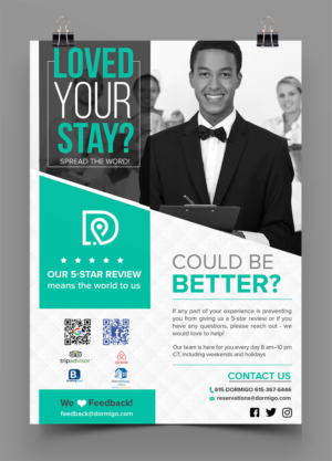 Hospitality startup needs a guest satisfaction design | Flyer Design by SAI DESIGNS