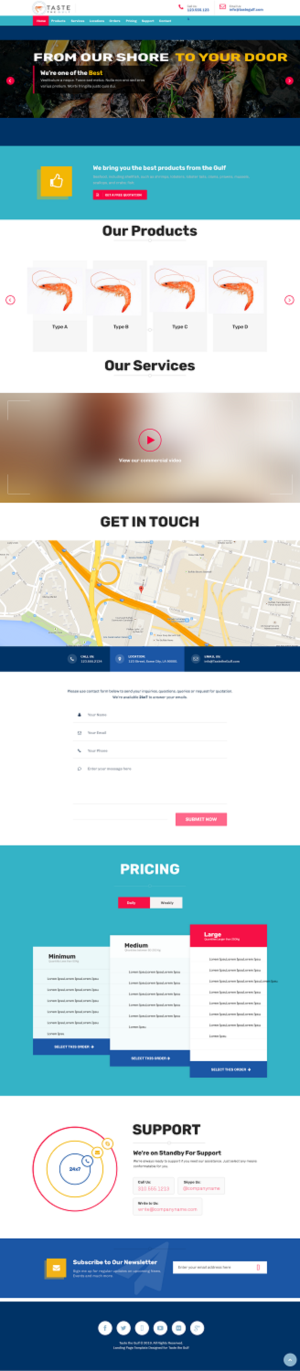 Taste the Gulf landing page design | Web Design by The Seventh Key Magic