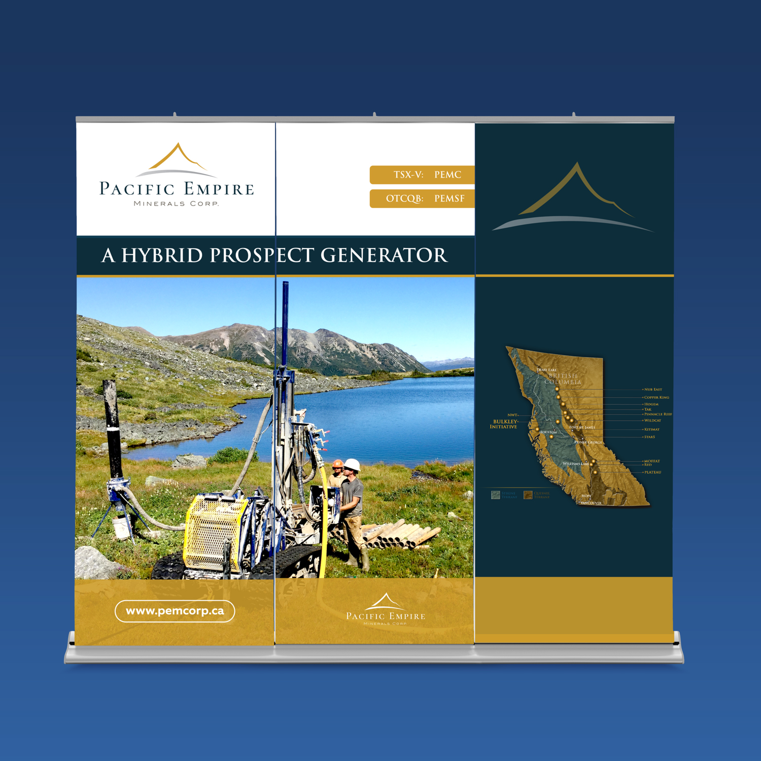Design de Stand d'Exposition par MrColiArtist pour Pacific Empire Minerals Corp. | Design #20850762