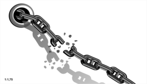 boat graphic of failing anchor chain | Diseño Gráfico por kolevvp