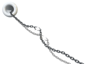 boat graphic of failing anchor chain | Graphic Design by Market bees