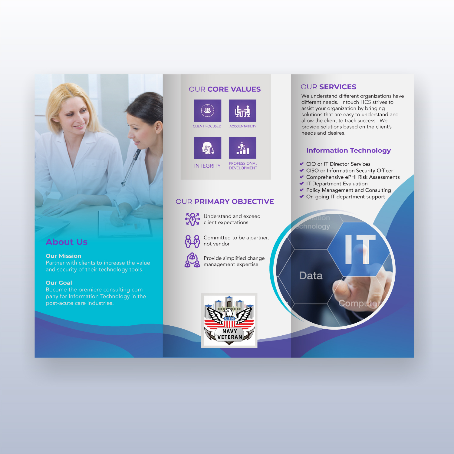 Flyer Design by Louie Fuentes | Manobo Graphic Design Services for InTouch Healthcare Solutions | Design #20781507
