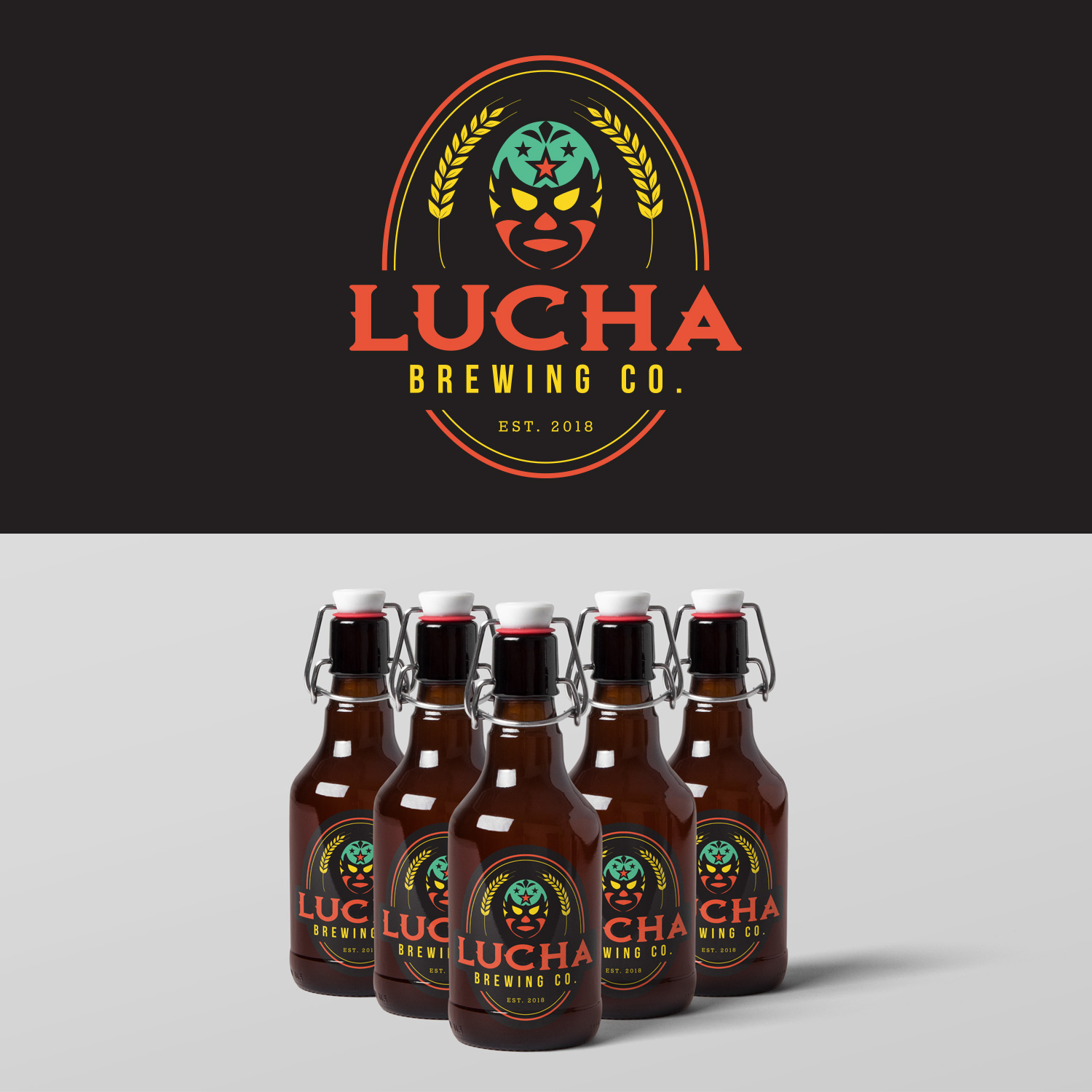 Logo Design by Valtti Design for Lucha Brewing Co. | Design #20748352