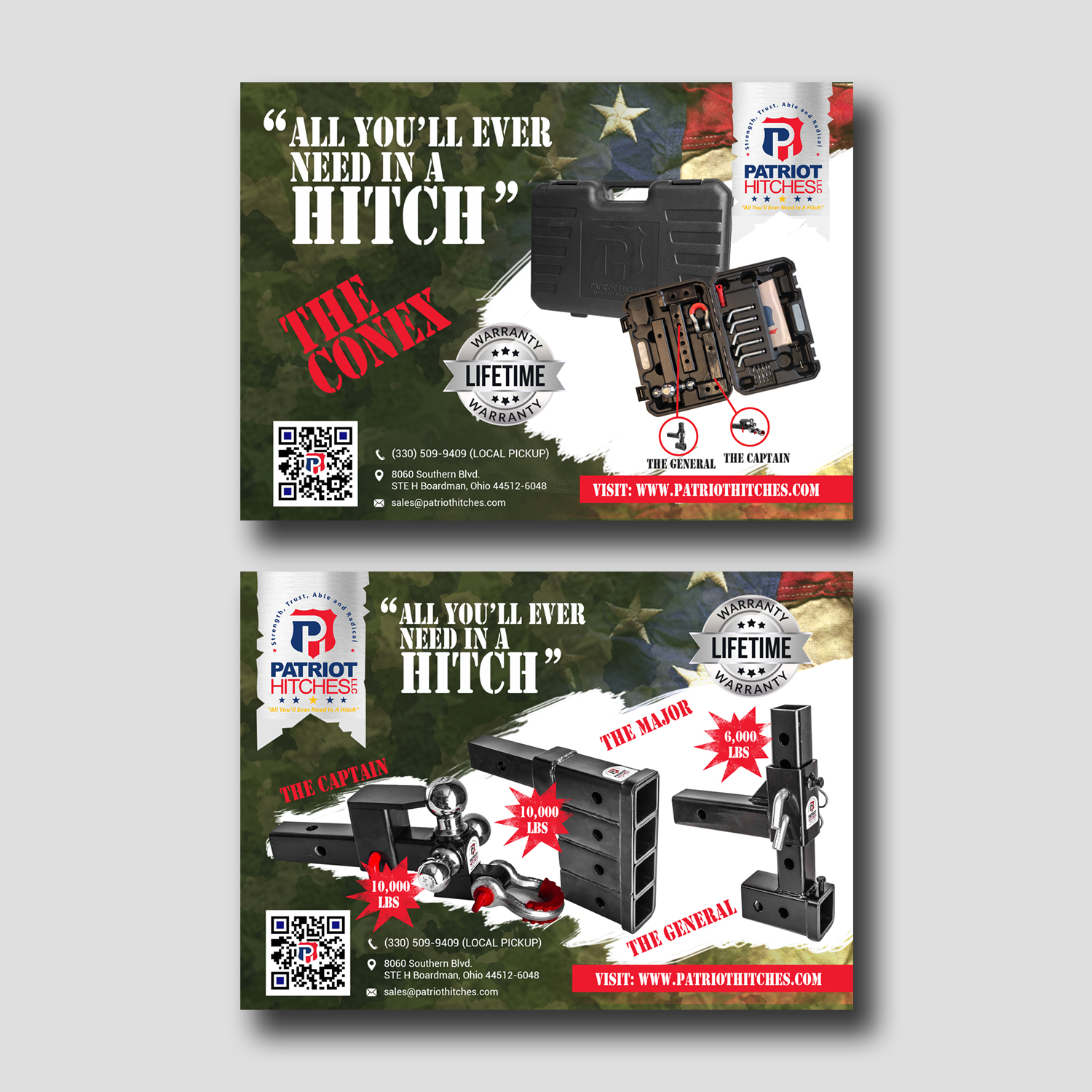 Postcard Design by debdesign for Patriot Hitches, LLC | Design #20772299