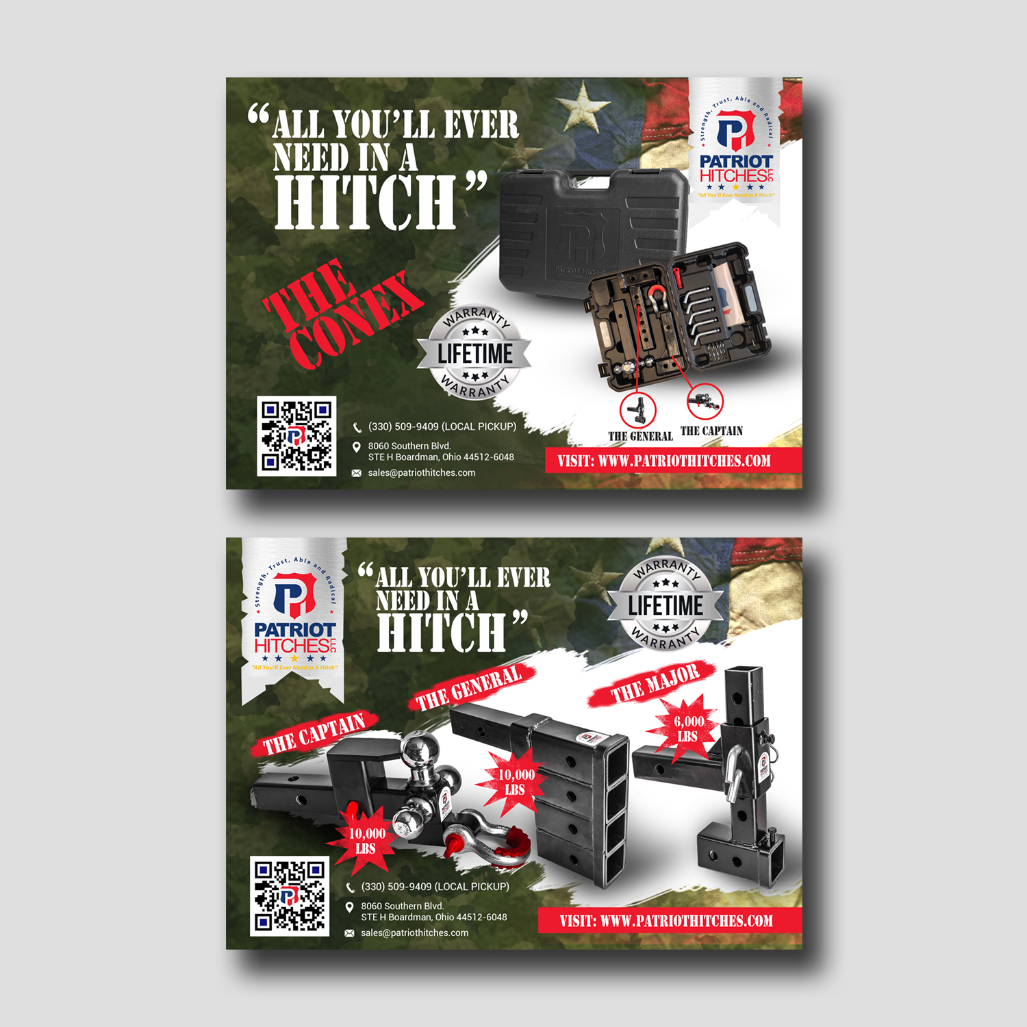 Diseño de Postal por debdesign para Patriot Hitches, LLC | Diseño #20783666