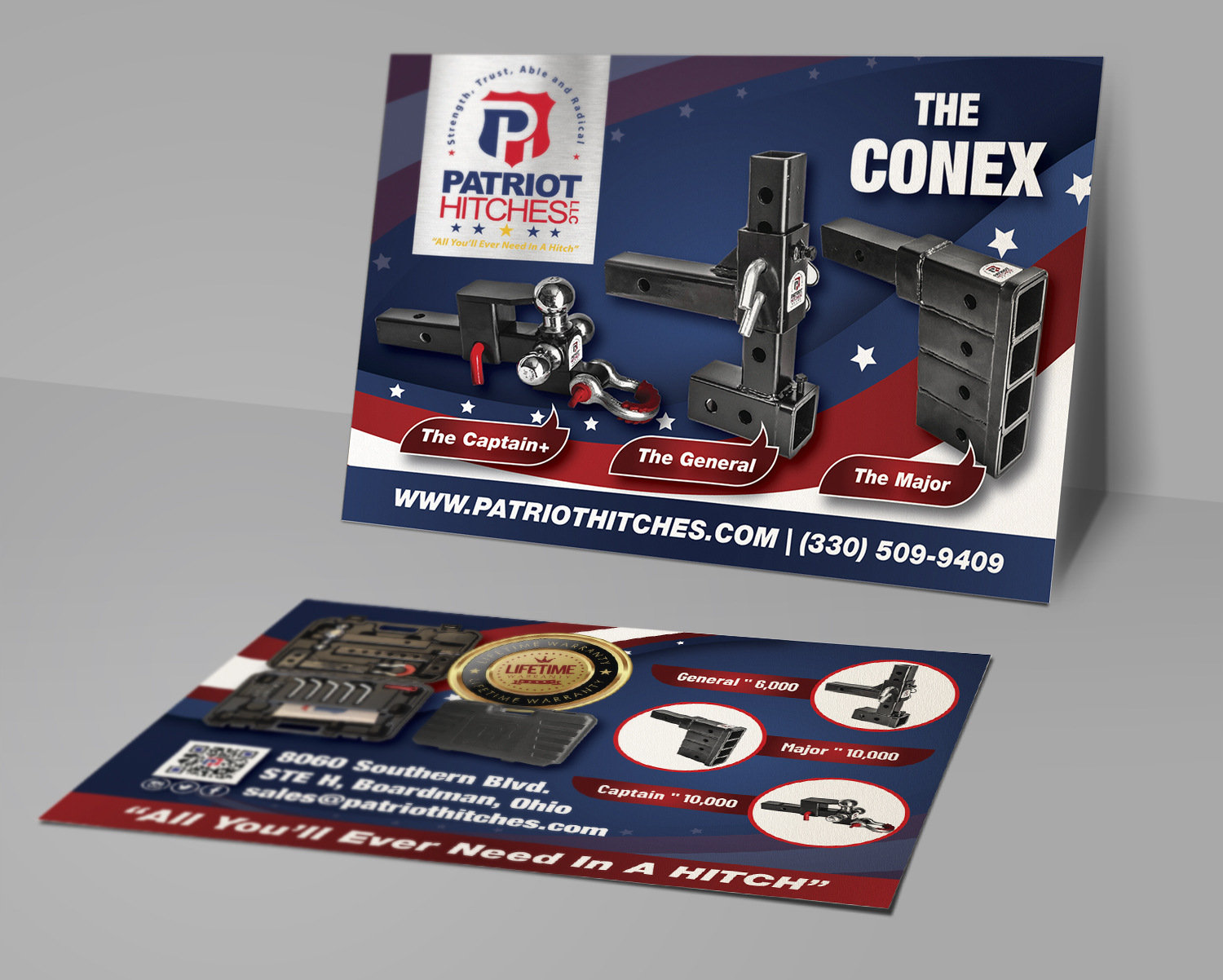 Postcard Design by Deziners Zone for Patriot Hitches, LLC | Design #20774267