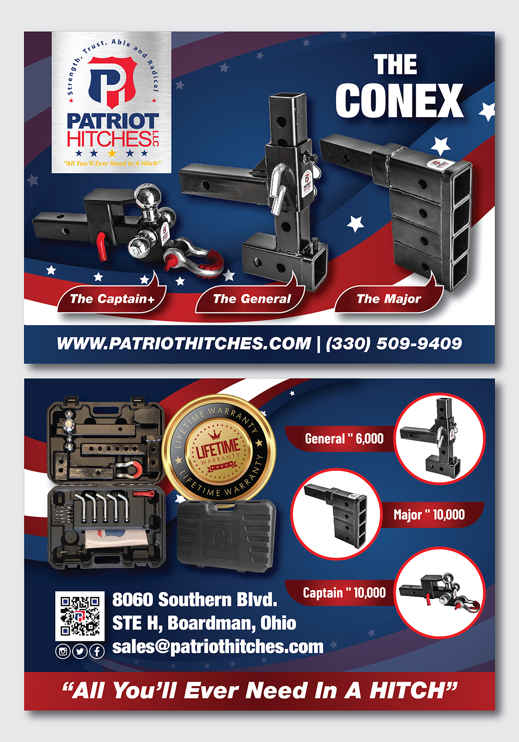Postcard Design by Deziners Zone for Patriot Hitches, LLC | Design #20774268