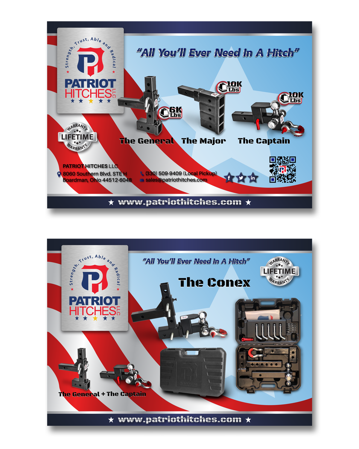 Diseño de Postal por vpt_creations para Patriot Hitches, LLC | Diseño #20779527