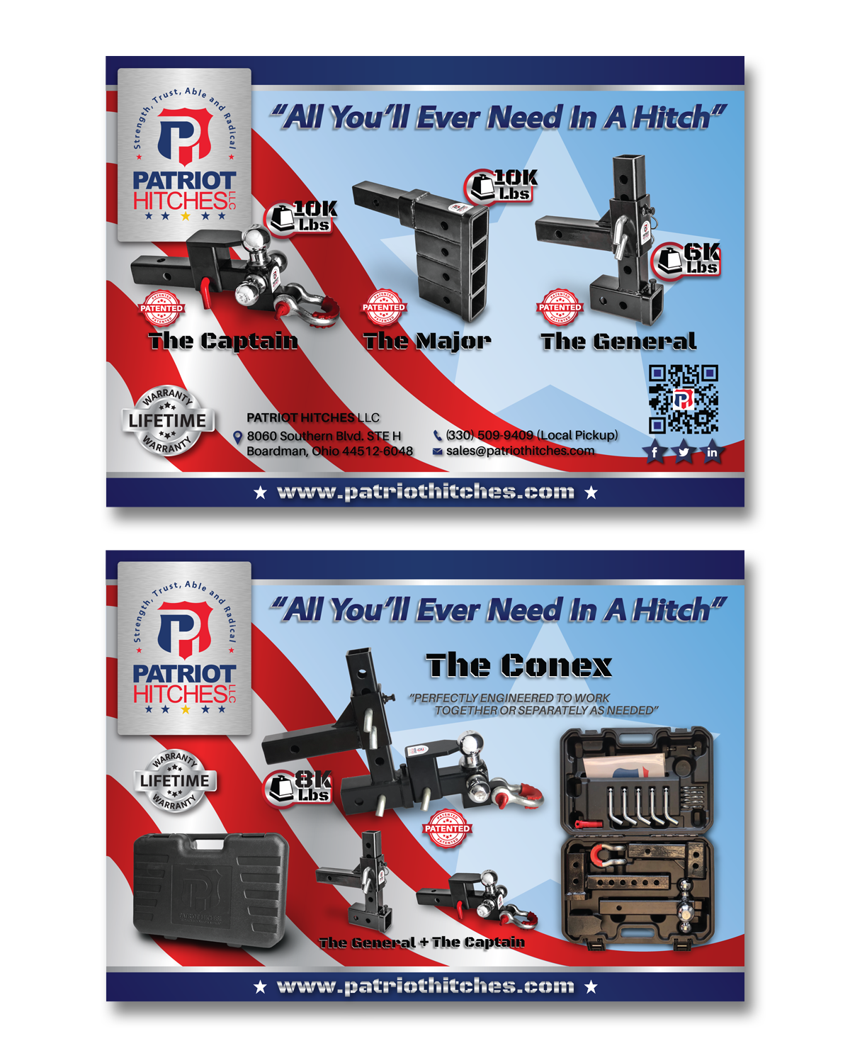 Diseño de Postal por vpt_creations para Patriot Hitches, LLC | Diseño #20797724