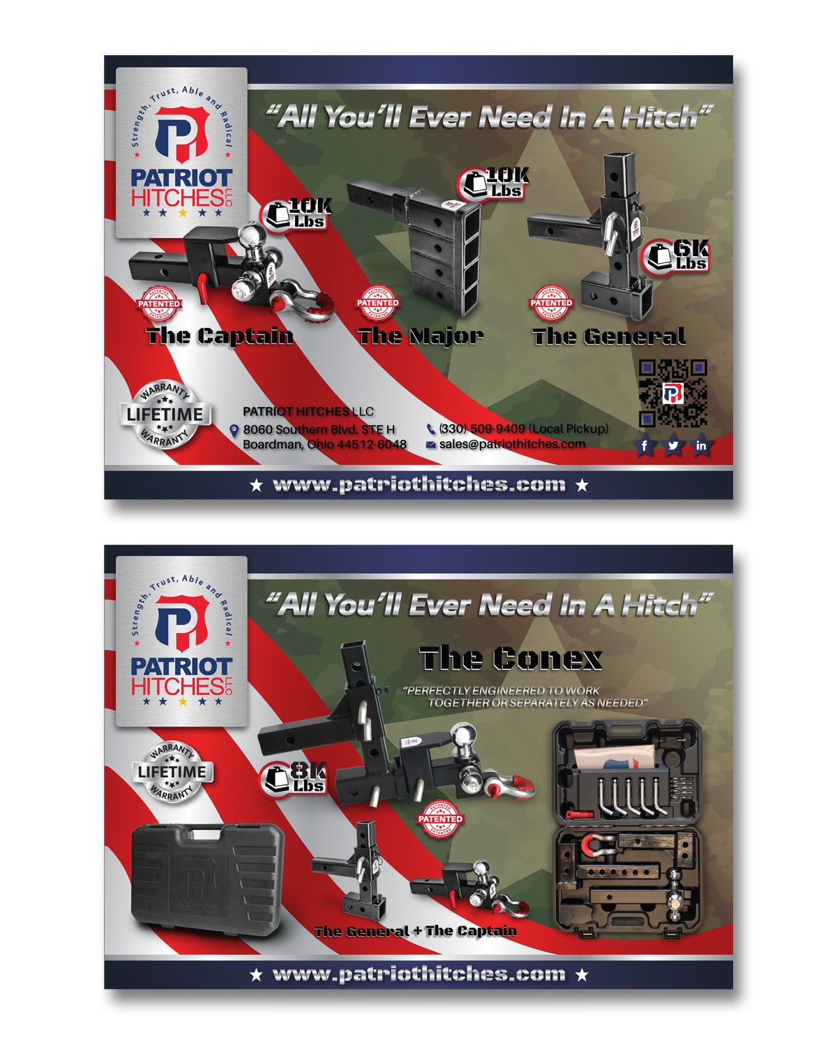 Diseño de Postal por vpt_creations para Patriot Hitches, LLC | Diseño #20797725