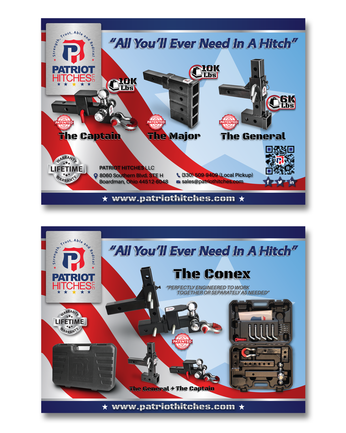 Postcard Design by vpt_creations for Patriot Hitches, LLC | Design #20810252