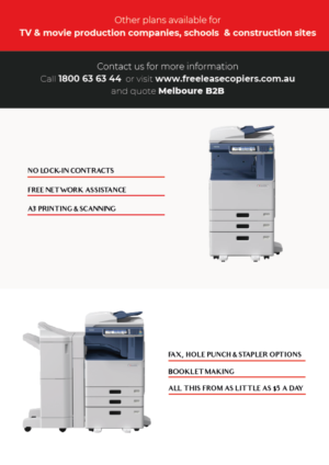 Freelease copiers needs flyer for the Melbourne B2B expo | Diseño de Flyer por Rongbaaz